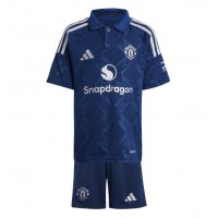 Echipament fotbal Manchester United Antony #21 Tricou Deplasare 2024-25 pentru copii maneca scurta (+ Pantaloni scurti)